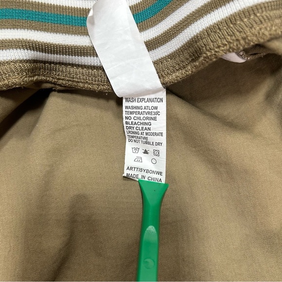 A’T’S bonwe Women 38 Brown Khaki Stretch Waist Drawstring Hiking Outdoor Capris - Picture 10 of 16